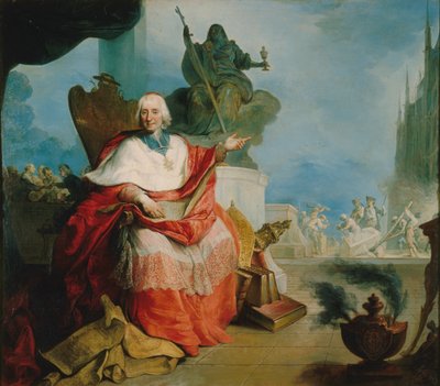 Retrato do Cardeal Louis Antoine de Noailles 1651-1729, 1729. de Unbekannt