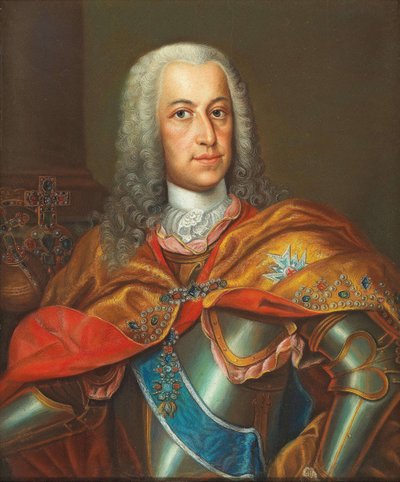 Retrato de Carlos VII, Sacro Imperador Romano 1697-1745, Primeira metade do séc.. de Unbekannt