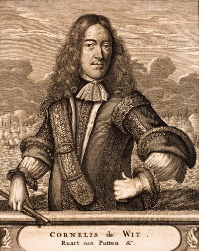 Retrato de Cornelis de Witt 1623-1672 De: Cena da guerra, 1675. de Unbekannt