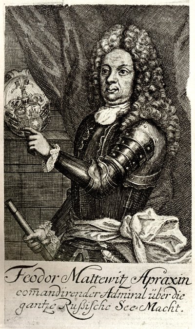Retrato do conde Fyodor Matveyevich Apraksin de Unbekannt