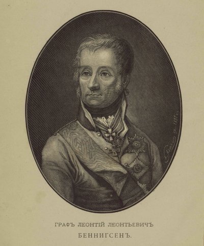 Retrato do conde Levin Leonty agosto Theophil von Bennigsen 1745-1826 de Unbekannt