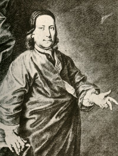 Retrato do conde Zinzendorf em um manto de pregador, c1740, 1937. de Unbekannt