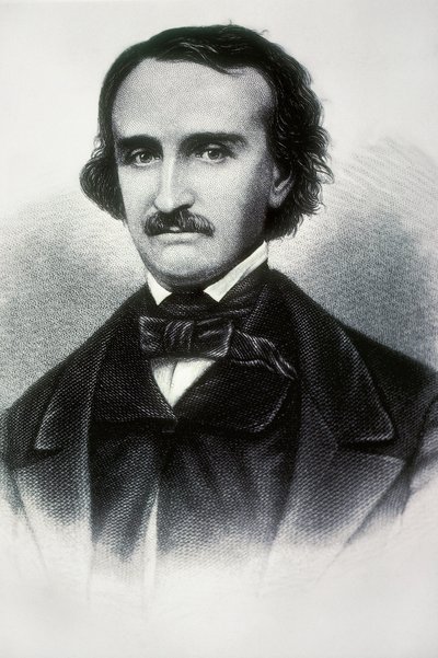 Retrato de Edgar Allan Poe (1809-1849), escritor americano. Gravura do século XIX. de Unbekannt