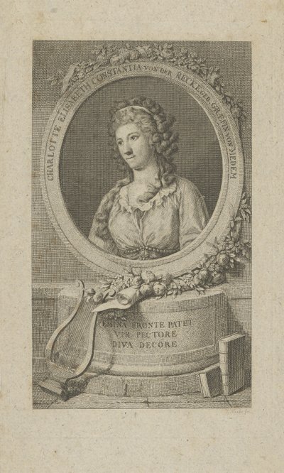 Retrato de Elisa von der Recke 1754-1833, 1792. de Unbekannt
