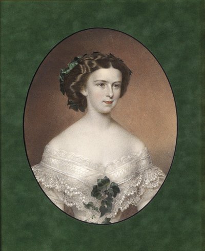 Retrato de Elisabeth da Baviera, ca 1854 de Unbekannt