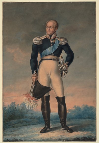 Retrato do imperador Alexandre I 1777-1825, 1819 de Unbekannt