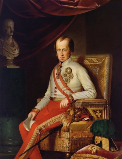 Retrato do imperador Fernando I da Áustria 1793-1875, c. 1840 de Unbekannt