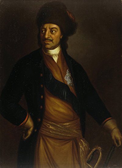 Retrato do imperador Pedro I, o Grande 1672-1725, início do século XVIII. de Unbekannt