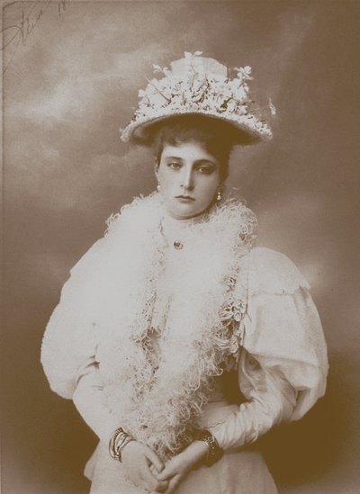 Retrato da imperatriz Alexandra Fyodorovna, esposa do czar Nicolau II da Rússia 1872-1918 de Unbekannt