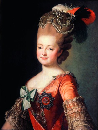 Retrato da imperatriz Maria Feodorovna, final do século XVIII ou início do século XIX de Unbekannt