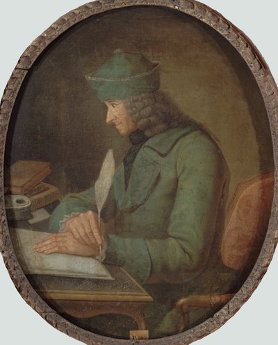Retrato de François Marie Arouet de Voltaire 1694-1778, no seu gabinete, 2ª metade do séc. de Unbekannt