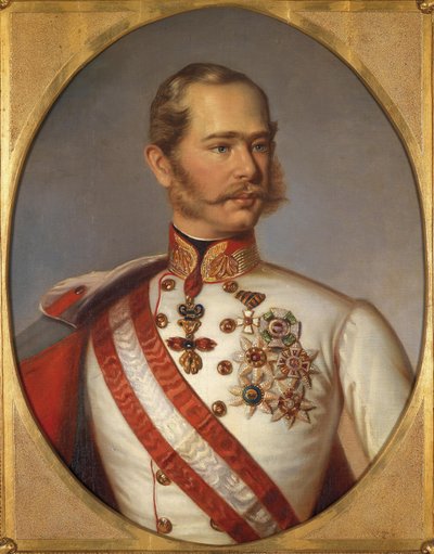 Retrato de Franz Joseph I da Áustria, ca 1855 de Unbekannt
