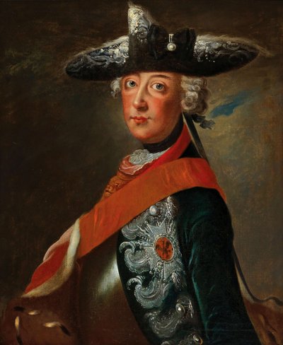 Retrato de Frederico II da Prússia 1712-1786. de Unbekannt