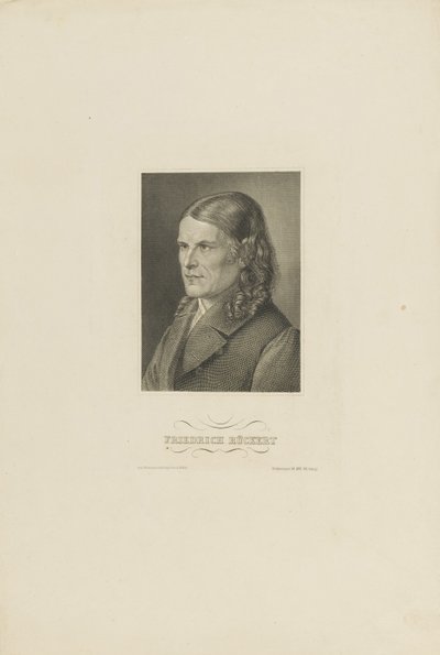 Retrato de Friedrich Rückert 1788-1866, ca 1845. de Unbekannt