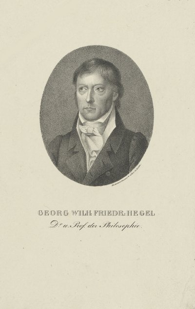 Retrato de Georg Wilhelm Friedrich Hegel 1770-1831. de Unbekannt