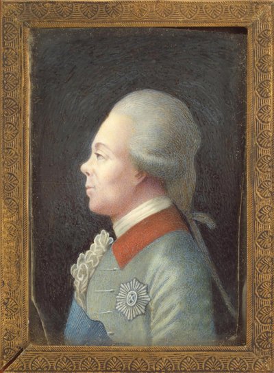 Retrato do Grão-Duque Pavel Petrovich 1754-1801, década de 1780 de Unbekannt