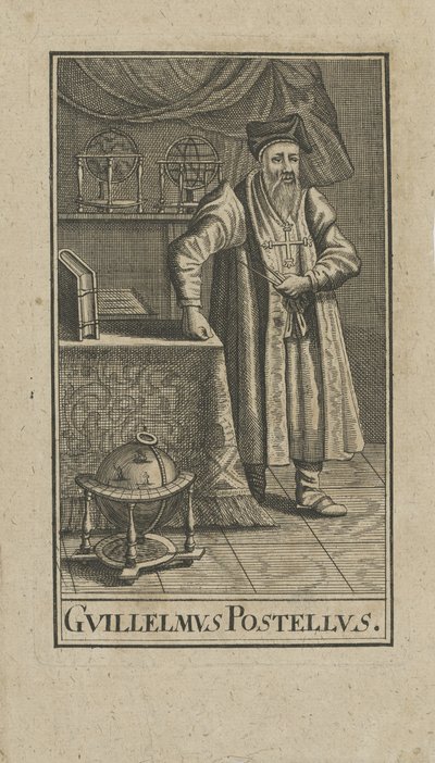Retrato de Guillaume Postel 1510-1581, antes de 1740. de Unbekannt