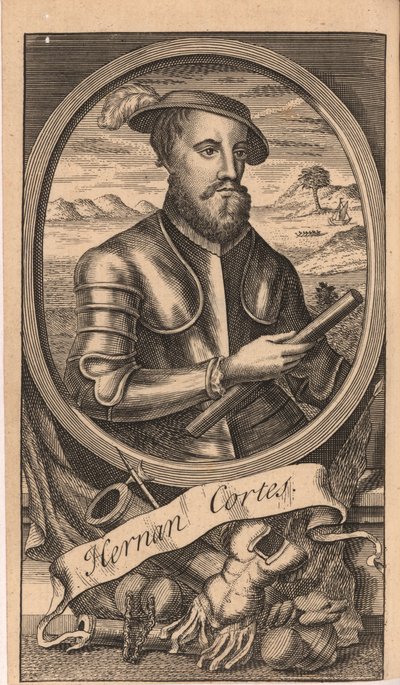 Retrato de Hernán Cortés 1485-1547, 1741. de Unbekannt