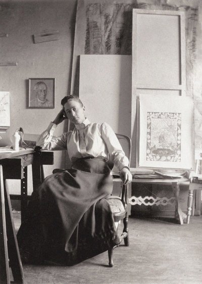 Retrato de Hilma af Klingt 1862-1944, c. 1900 de Unbekannt
