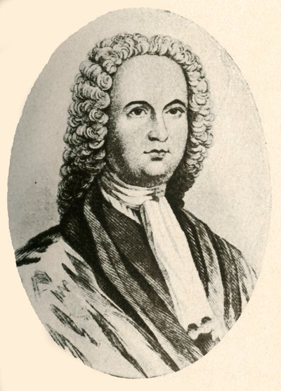 Retrato de James Logan, de peruca e manto judicial, usado na Pensilvânia, 1745, 1937. de Unbekannt