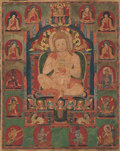 Retrato de Jnanatapa Frequentado por Lamas e Mahasiddhas, ca. 1350 de Unbekannt