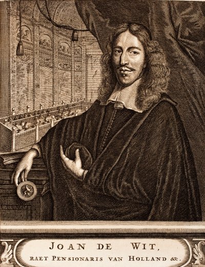 Retrato de Johan de Witt 1625-1672 De: Cena da Guerra, 1675. de Unbekannt