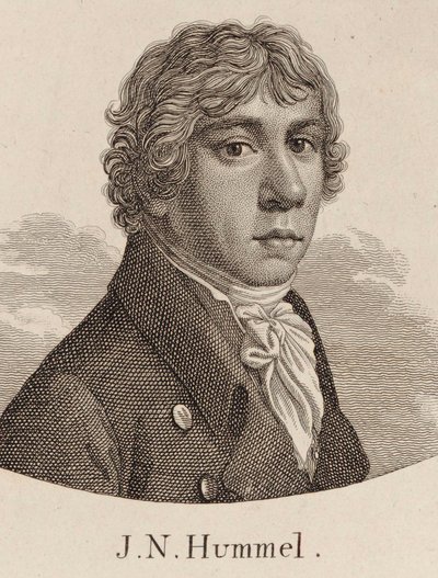 Retrato de Johann Nepomuk Hummel 1778-1837. de Unbekannt
