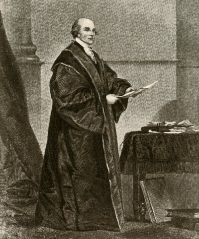 Retrato de John Jay em suas vestes como Primeiro Chefe de Justiça dos Estados Unidos, c1780, 1937. de Unbekannt