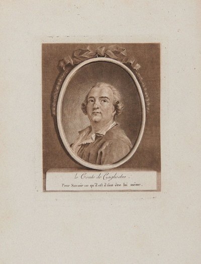 Retrato de Joseph Balsam, Conde de Cagliostro, século XVIII. de Unbekannt