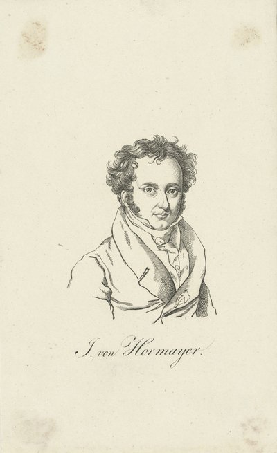 Retrato de Joseph Hormayr, barão de Hortenburg 1781-1848. de Unbekannt