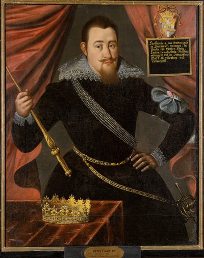 Retrato do rei Christian IV da Dinamarca 1577-1648. de Unbekannt