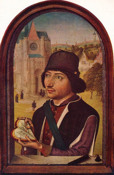 Retrato de Louis XI, c1456-58 de Unbekannt