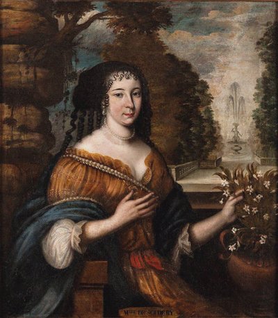Retrato de Madeleine de Scudéry 1607-1701, século XVII. de Unbekannt