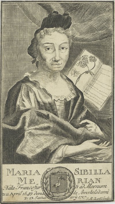 Retrato de Maria Sibylla Merian 1647-1717, 1755. de Unbekannt