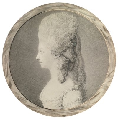 Retrato de Marie Louise de Savoy 1749-1792, princesa de Lamballe, segunda metade do século XVIII de Unbekannt