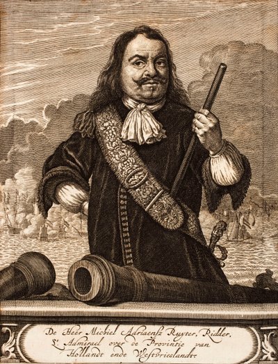 Retrato de Michiel de Ruyter 1607-1676 De: local da guerra, 1675. de Unbekannt