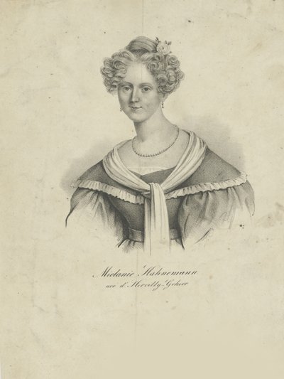 Retrato de Mélanie dHervilly Gohier Hahnemann 1800-1878, 1830-1835. de Unbekannt