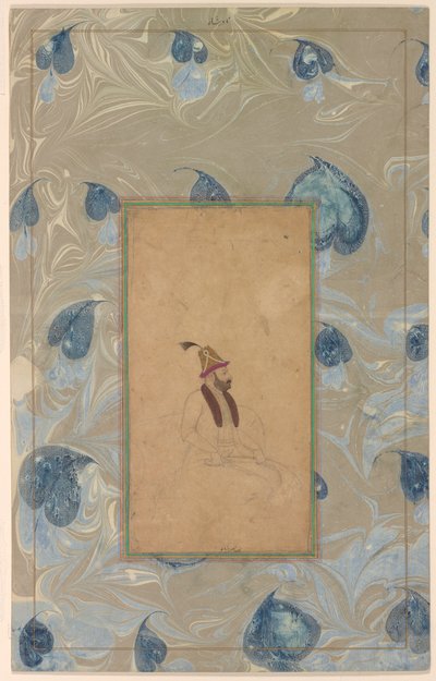 Retrato de Nadir Shah, meados do século XVIII. de Unbekannt