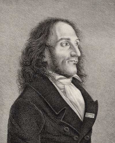 Retrato de Niccolò Paganini 1782-1840, c. 1830. de Unbekannt