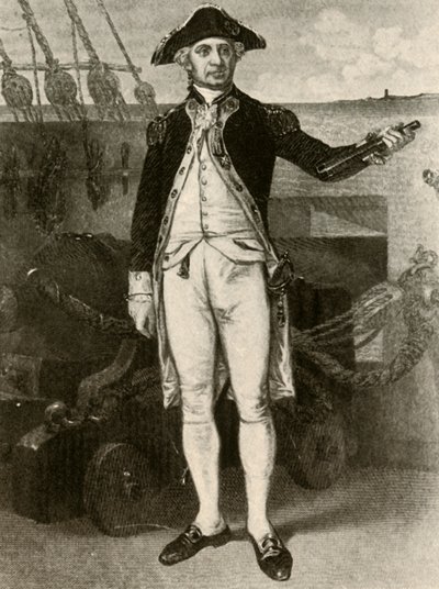 Retrato de Paul Jones, comodoro da Marinha dos Estados Unidos, c1780, 1937. de Unbekannt