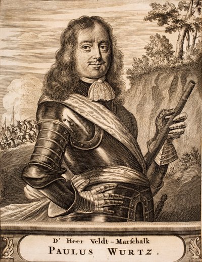 Retrato de Paul Würtz 1612-1676 De: local da guerra, 1675. de Unbekannt