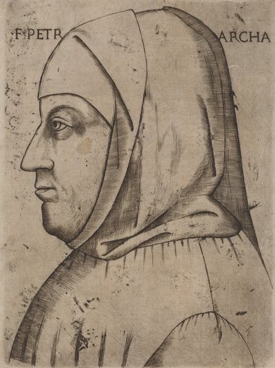 Retrato de Petrarca, primeira metade do século XVI. de Unbekannt