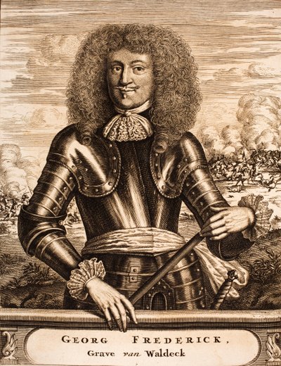 Retrato do príncipe Georg Friedrich de Waldeck 1620-1692 De: local da guerra, 1675. de Unbekannt