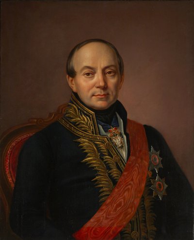Retrato do príncipe Platon Alexandrovich Shirinsky-Shikhmatov 1790-1853, meados do século XIX. de Unbekannt
