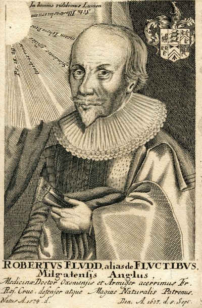 Retrato de Robert Fludd 1574-1637, século XVII de Unbekannt