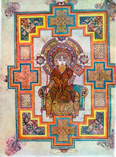 Retrato de São João do Livro de Kells, c800 de Unbekannt