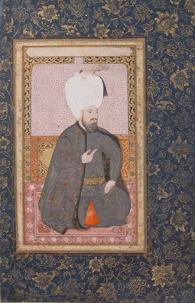 Retrato do Sultão Ahmet I r. 1603-17, início do século XVII. de Unbekannt