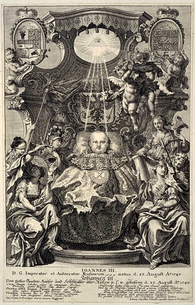 Retrato do czar Ivan VI Antonovich da Rússia 1740-1764, 1740 de Unbekannt
