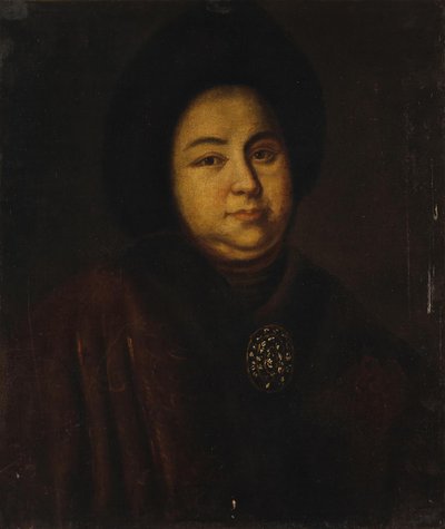 Retrato da czarina Evdokiya Feodorovna Lopukhina 1669-1731, esposa do czar Pedro I da Rússia, 1 de Unbekannt