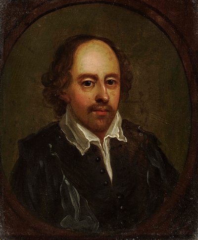 Retrato de William Shakespeare 1564-1616, Primeira Metade do 17º cen. de Unbekannt